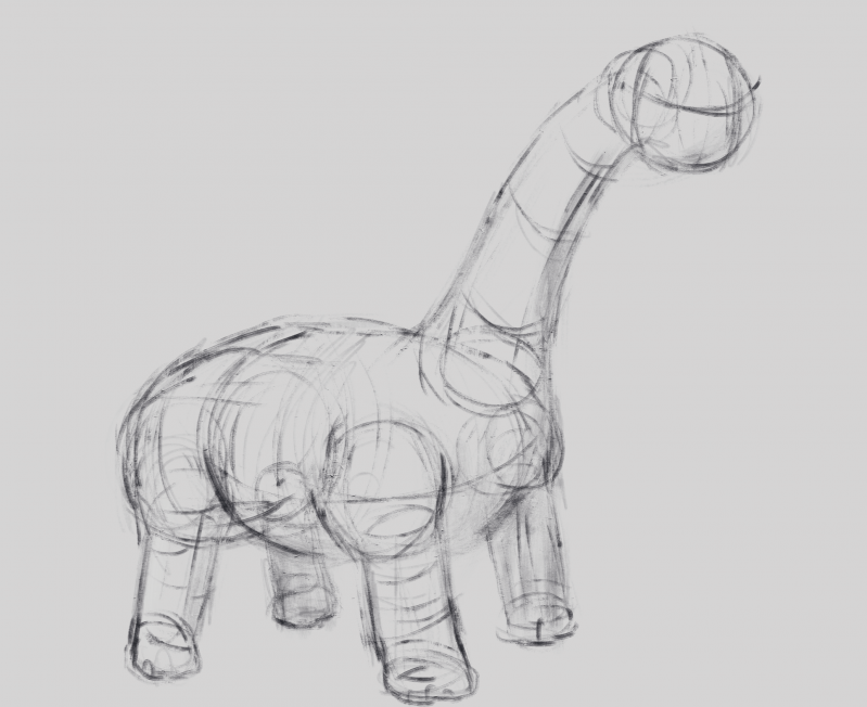 Brontosaurus schets